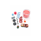 Toy car therapist-designed sensory playdough jar for fine motor development and hand strength